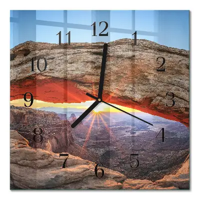 Vierkante glazen klok Grand canyon