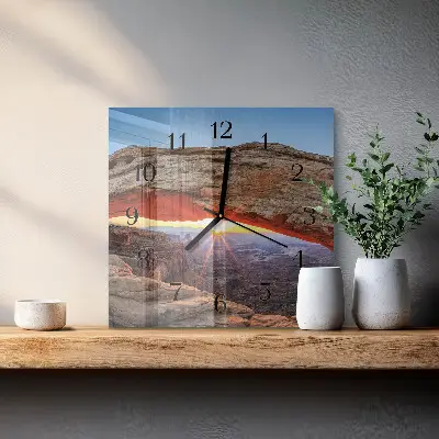 Vierkante glazen klok Grand canyon