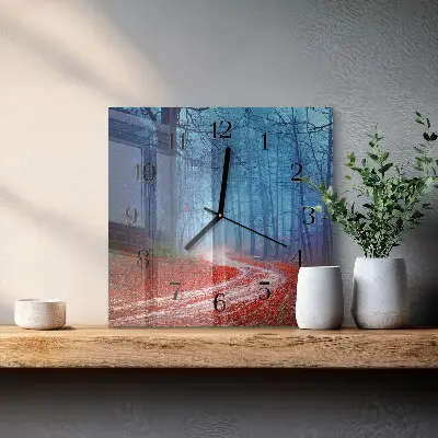 Moderne wandklok glas vierkant Bospad