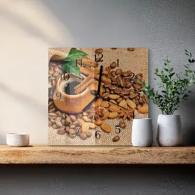 Decoratieve glazen klok vierkant Kaneelamandelen