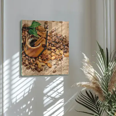 Decoratieve glazen klok vierkant Kaneelamandelen