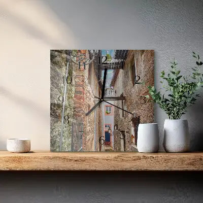 Decoratieve glazen klok vierkant Laan