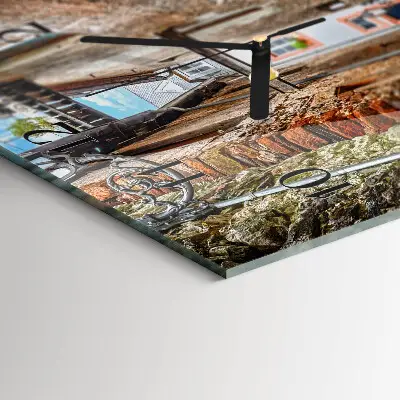 Decoratieve glazen klok vierkant Laan