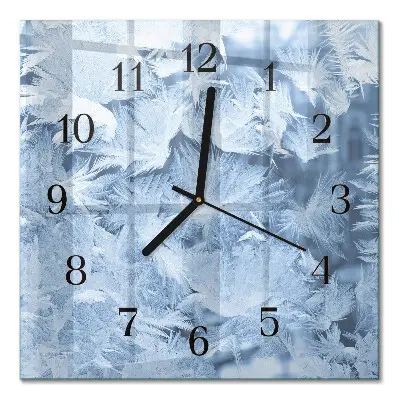 Vierkante glas klok Sneeuwvlokken