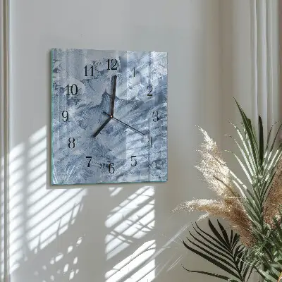 Vierkante glas klok Sneeuwvlokken