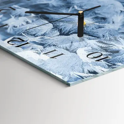 Vierkante glas klok Sneeuwvlokken