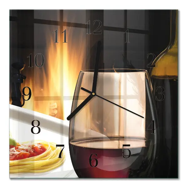 Decoratieve glazen klok vierkant Spaghetti