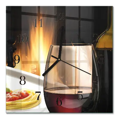 Decoratieve glazen klok vierkant Spaghetti