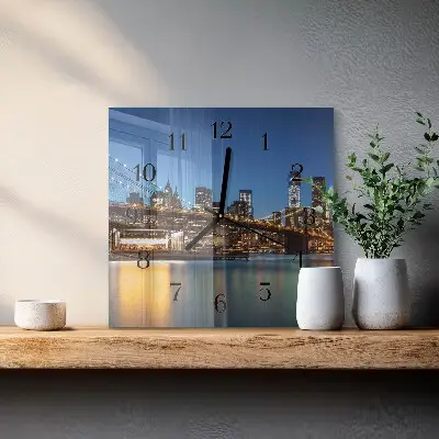 Decoratieve glazen klok vierkant Horizon