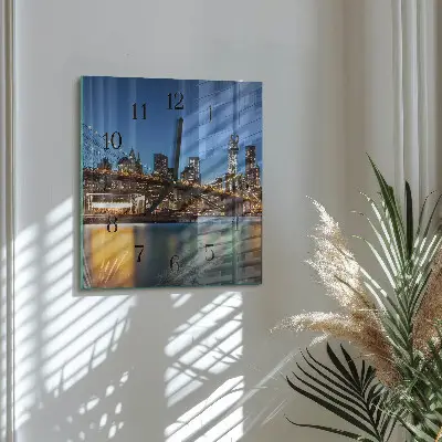 Decoratieve glazen klok vierkant Horizon