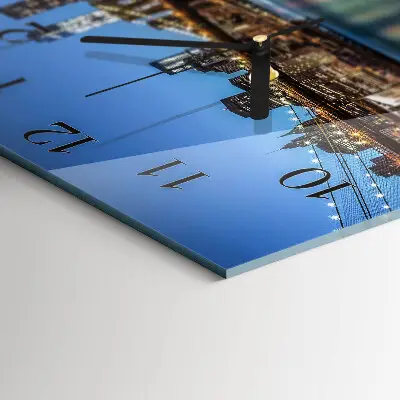 Decoratieve glazen klok vierkant Horizon