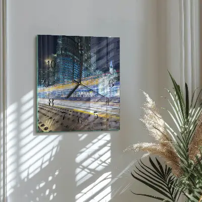 Decoratieve glazen klok vierkant Horizon