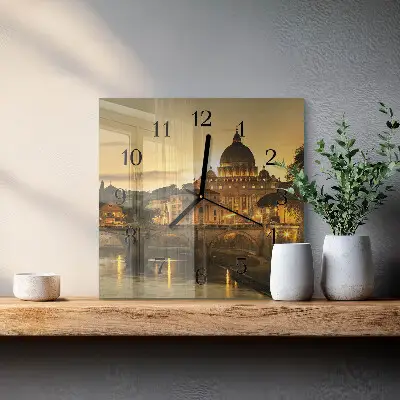Vierkante glazen klok Basiliek