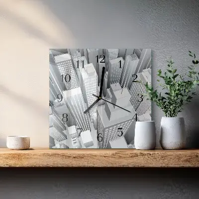 Vierkante glas klok Gebouwen