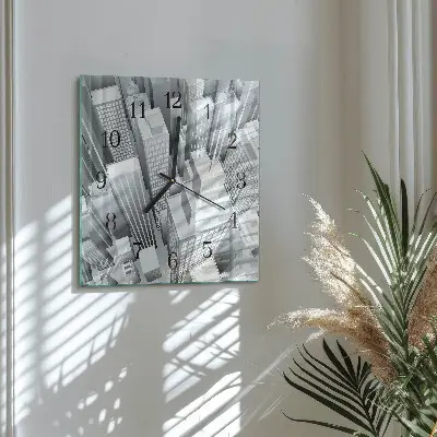 Vierkante glas klok Gebouwen