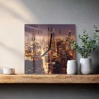 Decoratieve glazen klok vierkant Horizon
