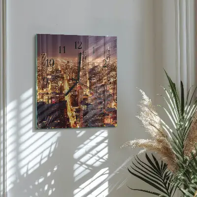 Decoratieve glazen klok vierkant Horizon
