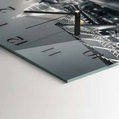 Vierkante glazen wandklok Horizon