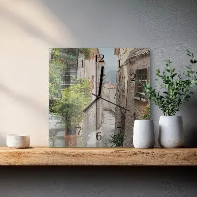 Moderne wandklok glas vierkant Griekenland