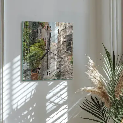 Moderne wandklok glas vierkant Griekenland