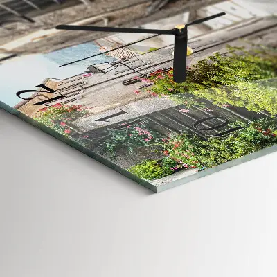 Moderne wandklok glas vierkant Griekenland