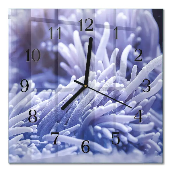 Decoratieve glazen klok vierkant Anemoon