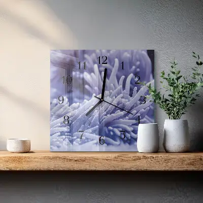 Decoratieve glazen klok vierkant Anemoon