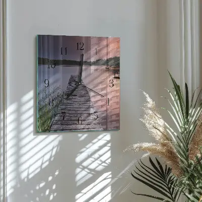 Vierkante glas klok Brug