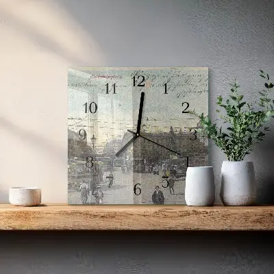 Decoratieve glazen klok vierkant Ansichtkaart