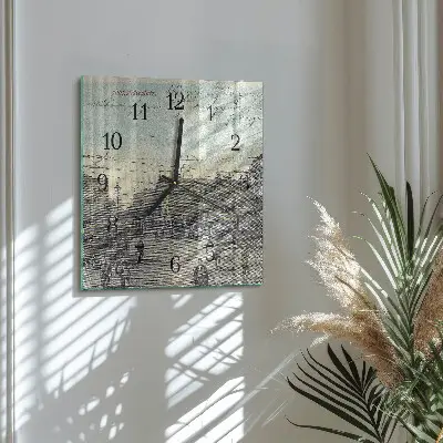 Decoratieve glazen klok vierkant Ansichtkaart