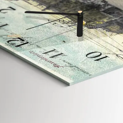 Decoratieve glazen klok vierkant Ansichtkaart
