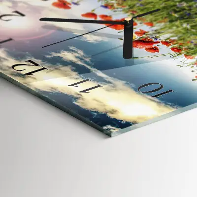 Decoratieve glazen klok vierkant Wei