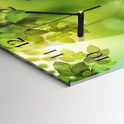 Moderne wandklok glas vierkant Lente