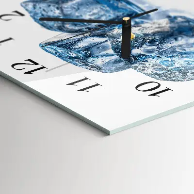 Decoratieve glazen klok vierkant Ijs