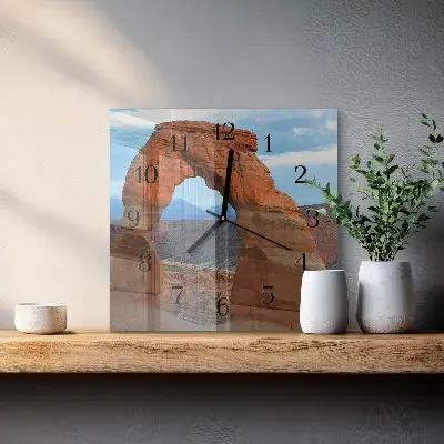 Decoratieve glazen klok vierkant Grand canyon