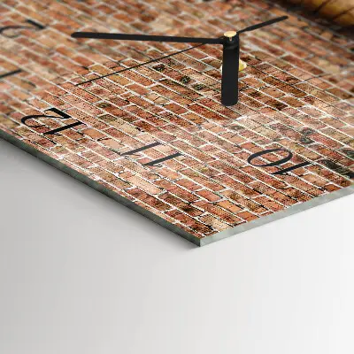 Decoratieve glazen klok vierkant Baksteen
