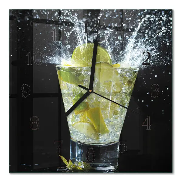 Decoratieve glazen klok vierkant Cocktail