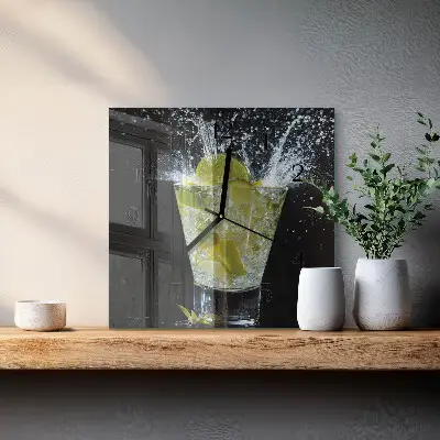 Decoratieve glazen klok vierkant Cocktail