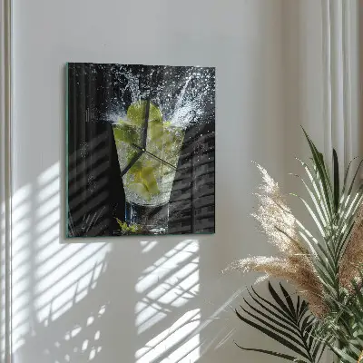 Decoratieve glazen klok vierkant Cocktail