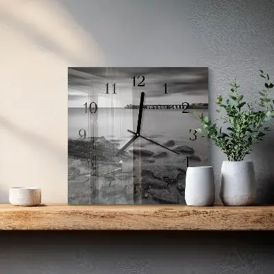 Vierkante glas klok Rivieroever