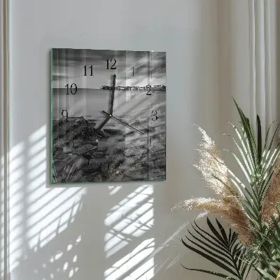Vierkante glas klok Rivieroever
