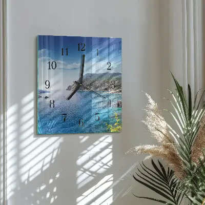 Decoratieve glazen klok vierkant Baai