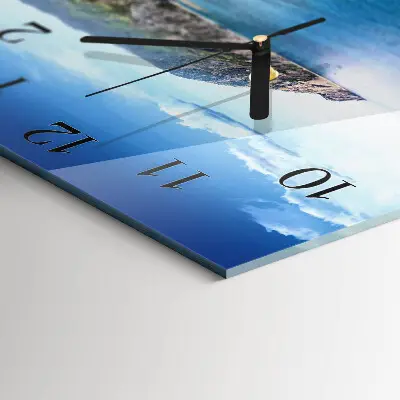 Decoratieve glazen klok vierkant Baai