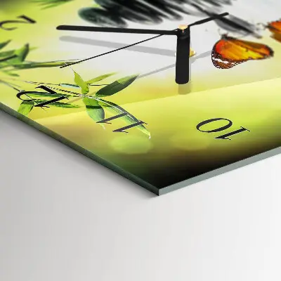 Moderne wandklok glas vierkant Natuur