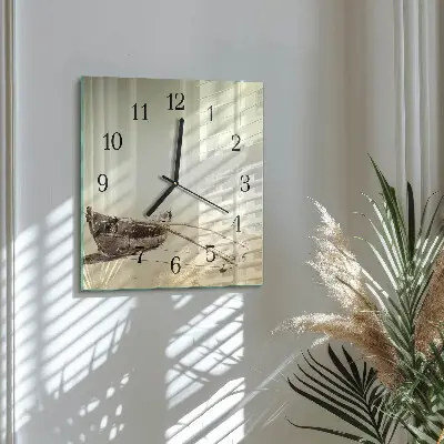 Decoratieve glazen klok vierkant Łódź