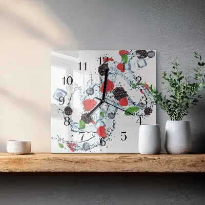 Vierkante glazen klok Fruitijs