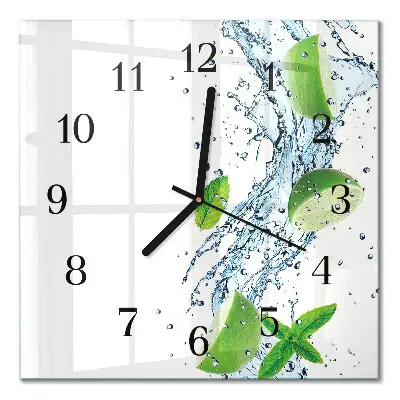Decoratieve glazen klok vierkant Munt