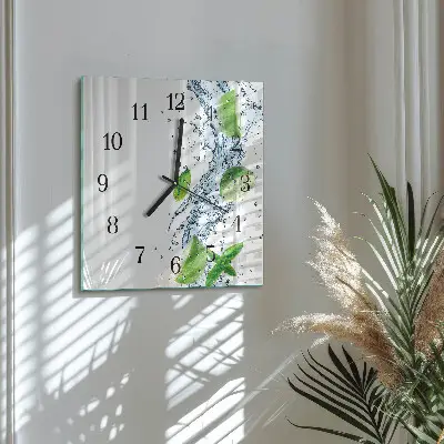 Decoratieve glazen klok vierkant Munt