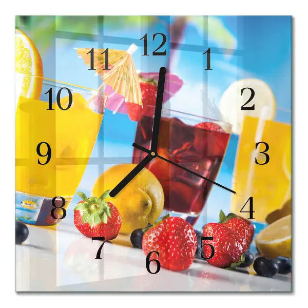 Decoratieve glazen klok vierkant Cocktail