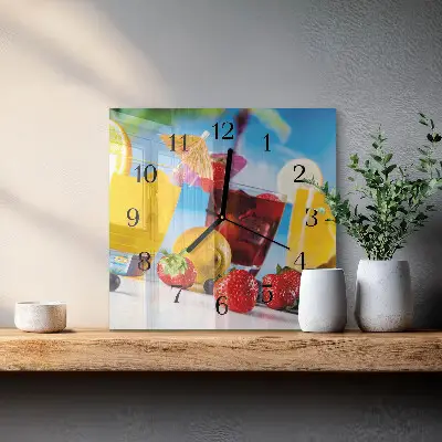 Decoratieve glazen klok vierkant Cocktail